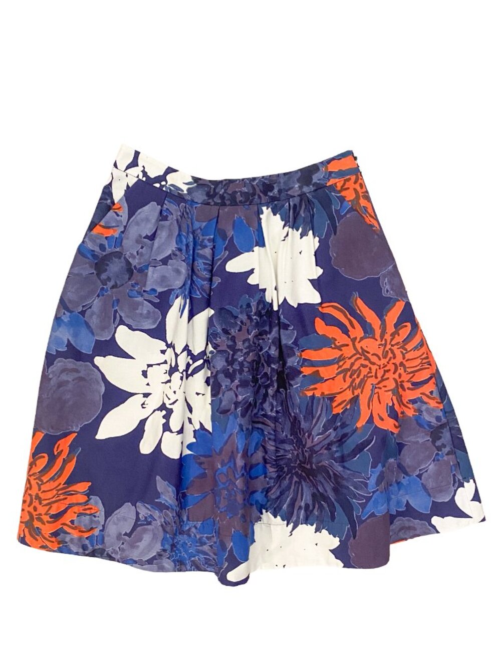 Rare Collab! MARIMEKKO for Anthropologie Abstract Floral Pleated Midi Skirt 6 - Picture 7 of 7